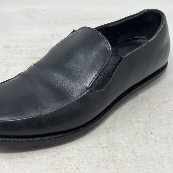 Prada Black Leather Loafers Men's 7.5 Slip On Prada Driving Shoes Drivers - Picture 3 of 10
